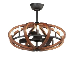 Bodega Bay FandeLight with Blades in Antique Pecan and Anthracite